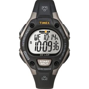 Timex Ironman Black Digital Watch Water Resistant Adjustable Stopwatch